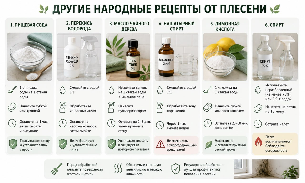 Другие народные рецепты от плесени